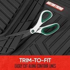 Best Sale ???? FlexTough Plus Black Rubber Car Floor Mats - All Weather Deep Dish Automotive Floor Mats, Heavy Duty Trim To Fit Design, Front & Rear Liners For Cars Truck Van SUV ???? -Car Seat Covers shop 51j7o8zoBoL