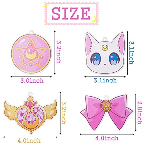 Promo ???? Car Air Freshener Anime Moon Cat Artemis Incense Chips, Car Rearview Mirror Pendant, 4 Styles And Scents Of Anime Moon Cat Artemis Hanging Scented Ornament Vent Decoration Cute Aromatic Accessories For Car Home Party Supplies Christams Gift ???? 3 Promo ???? Car Air Freshener Anime Moon Cat Artemis Incense Chips, Car Rearview Mirror Pendant, 4 Styles And Scents Of Anime Moon Cat Artemis Hanging Scented Ornament Vent Decoration Cute Aromatic Accessories For Car Home Party Supplies Christams Gift ???? - Image 2