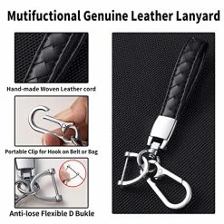 Best Sale ⭐ For GMC Key Fob Cover With Leather Lanyard, Car Key Case Shell Protection For 2019-2022 GMC Sierra 1500 2500HD 3500HD Terrain Acadia Smart Remote Control Protector, Black ???? -Car Seat Covers shop 51kvcvLLt6L