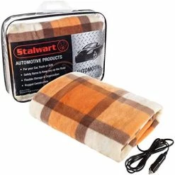 Deals ✨ Electric Car Blanket- Heated 12 Volt Fleece Travel Throw For Car And RV-Great For Cold Weather, Tailgating, And Emergency Kits By Stalwart-BLACK/WHITE 59” (L) X 43” (W) ???? -Car Seat Covers shop 51l5vFdcUIL. AC