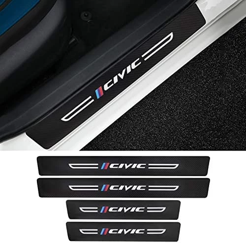 Best Sale ???? Cotree 4PCS Car Door Sill Sticker Compatible With Civic Car, Carbon Fiber Leather Car Door Sill Protector, Decoration Door Edge Guards Scuff Plate Scratch Film Fit For Honda Civic Accessories B-blue ???? 7 Best Sale ???? Cotree 4PCS Car Door Sill Sticker Compatible With Civic Car, Carbon Fiber Leather Car Door Sill Protector, Decoration Door Edge Guards Scuff Plate Scratch Film Fit For Honda Civic Accessories B-blue ???? - Image 5