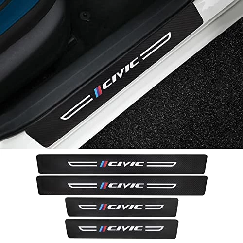 Best Sale ???? Cotree 4PCS Car Door Sill Sticker Compatible With Civic Car, Carbon Fiber Leather Car Door Sill Protector, Decoration Door Edge Guards Scuff Plate Scratch Film Fit For Honda Civic Accessories B-blue ???? 3 Best Sale ???? Cotree 4PCS Car Door Sill Sticker Compatible With Civic Car, Carbon Fiber Leather Car Door Sill Protector, Decoration Door Edge Guards Scuff Plate Scratch Film Fit For Honda Civic Accessories B-blue ????