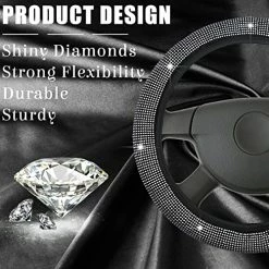 Best Sale ❤️ Bling Car Seat Covers Set Car Diamond Accessories With Shiny Bling Car Seat Covers Bling Steering Wheel Cover Seat Belt Pads Glove Glitter Center Pad Cup Drill Rings Universal Car (Silver, Front Seat) ???? -Car Seat Covers shop 51ly2XmWm6L