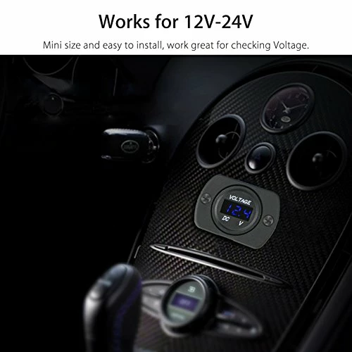 Flash Sale ???? DC 12V 24V Car Voltmeter LED Digital Display Voltmeter Panel, Waterproof Digital Round Panel Voltage Tester Gauge Meter With Terminals For Boat Marine Vehicle Motorcycle Truck ATV UTV (Blue Light) Gr ❤️ 8 Flash Sale ???? DC 12V 24V Car Voltmeter LED Digital Display Voltmeter Panel, Waterproof Digital Round Panel Voltage Tester Gauge Meter With Terminals For Boat Marine Vehicle Motorcycle Truck ATV UTV (Blue Light) Gr ❤️ - Image 6