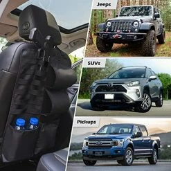 Outlet ???? Hiram Car Seat Organizer For Hunting Gear Pistols Rifles, Gun Rack Car Accessory With Storage Pockets, Universal Back Seat Gun Bag For Truck SUV, Foldable Gun Sling Bag, Camo,Black ???? -Car Seat Covers shop 51m6rdxbcrL
