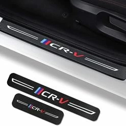 Deals ???? 4Pcs Car Door Sill Protector For Honda CRV Accessories Fit For CRV 2006-2022,Carbon Fiber Leather,Reflective Automotive Door Entry Guard Decoration Sticker,Door Threshold Scuff Plate Cover B-blue ⭐ -Car Seat Covers shop 51mBseLmKCL. AC