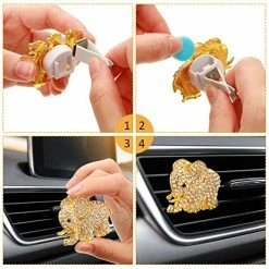 Flash Sale ???? 4 Pieces Car Air Vent Clips Elephant Car Air Conditioning Freshener Clip Rhinestone Elephant Air Vent Decorations With 4 Pieces Fragrance Pads For Auto And C ✔️ -Car Seat Covers shop 51mXCPORYfL