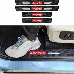 Flash Sale ⌛ 4PCS Car Door Sill Protector,Carbon Fiber Sport Threshold Anti-Scratch Sticker Door Edge Protection Decorate,Interior Accessories Self-Adhesive Anti-Scratch Waterpoor (Carbon Fiber) ???? -Car Seat Covers shop 51mh3YAf9IL. AC