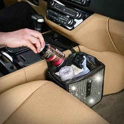 Budget ???? Car Trash Can, Car Trash Bag Foldable Hanging, Car Trash Bin, Cute Car Gadgets, Car Garbage(Medium, Black) ???? -Car Seat Covers shop 51mtLgqtkLS