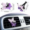 Top 10 ⌛ 4 Pieces Car Aromatherapy Vent Clips Dual Butterfly Car Air Vent Freshener Perfume Clip Aroma Diffuser Decoration, Pink And Purpl ???? -Car Seat Covers shop 51n99EFEhNS