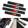 Flash Sale ???? Yuanxi Electronics 4Pcs/Set,Car Door Sill Plate Protectors,Carbon Fibre Vinyl Reflective Car Door Sill Decoration Scuff Plate For Z71 Chevy Silverado Colorado ????