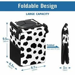 Flash Sale ???? Black And White Cow Print Car Trash Can With Lid Collapsible Reusable Waterproof Car Garage Bag,Automotive Garbage Can,Car Accessories Interior Car Organizer ???? 19 Flash Sale ???? Black And White Cow Print Car Trash Can With Lid Collapsible Reusable Waterproof Car Garage Bag,Automotive Garbage Can,Car Accessories Interior Car Organizer ???? -Car Seat Covers shop 51njvv4qX1L