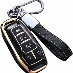 Deals ???? For Ford Key Fob Cover, Premium Soft TPU Full Protection Key Fob Case For Ford Fusion Mustang F150 Edge Explorer Lincoln MKZ MKC MKX Smart Remote Key Protector,Size A-ivory ???? -Car Seat Covers shop 51owblkwURL. AC