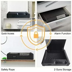 Discount ✨ Biometric Gun Safe, Smart Pistol Safe With 2 Pistol Capacity, Quick Access Firearm Safety Device And Auto-Open Lid, Gun Cabinet For Home, Car Safe Jewelry Box ???? -Car Seat Covers shop 51ozJnwFdHL