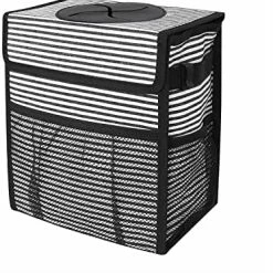 Coupon ???? Car Trash Can Leak Proof Car Trash Bin Waterproof Car Garbage Can With Lid For SUV Front Seat Multipurpose Car Hanging Bag For Headrest Collapsible And Portable With Storage Mesh Pocket, Black ???? -Car Seat Covers shop 51pXigNNxL. AC