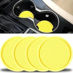 Top 10 ???? Car Cup Coaster, 4PCS Universal Non-Slip Cup Holders Embedded In Ornaments Coaster, Car Interior Accessories, Black ???? -Car Seat Covers shop 51pppicUTSL. AC