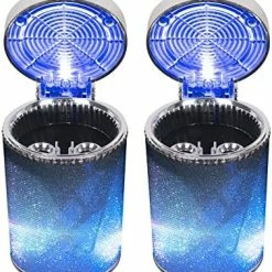 Top 10 ⭐ Car Ashtray Portable Smoke Cup Holder Home Cigarette Ash Tray With Colorful LED Light,Ideal For Truck Office Auto ???? -Car Seat Covers shop 51q3KblUqvL. AC