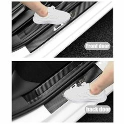 Buy ⌛ LEXLEY For 2006-2023 CRV CR-V Carbon Fiber Style Leather Door Sill Protector Anti-Dirty Scuff Plate Cover Guard Sills Protector Trim,Welcome Pedal Protect 4PCS -SLIVER Red ⭐ -Car Seat Covers shop 51q4NWmh2ZL