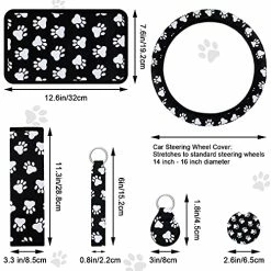 Coupon ⭐ 10 Pieces ???? Dog Paw Car Accessories Set ???? Dog Cat Paw Print Car Seat Covers Car Steering Wheel Cover ???? Dog Paw Car Cup Holder Armrest Pad Cover Seat Belt Pads Key Chain Wrist Strap For Car SUV Truck ???? -Car Seat Covers shop 51qMQnR4MSS