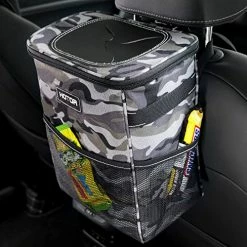 Best Sale ⌛ Car Trash Can With Lid And Storage Pockets, 100% Leak-Proof Car Organizer, Waterproof Car Garbage Can, Multipurpose Trash Bin For Car - Black ???? -Car Seat Covers shop 51qgWvk5lnL