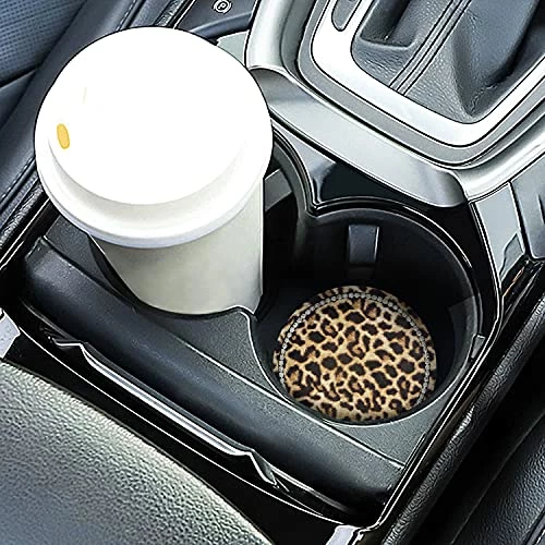 Coupon ???? 2.75" Car Cup Holder Coaster Car Coasters Leopard Print Bling Car Cup Holder Insert Coasters Bling Car Accessories Rhinestone Anti Slip Insert Coaster Suitable For Most Cars Gifts - 2PCS ???? 5 Coupon ???? 2.75" Car Cup Holder Coaster Car Coasters Leopard Print Bling Car Cup Holder Insert Coasters Bling Car Accessories Rhinestone Anti Slip Insert Coaster Suitable For Most Cars Gifts - 2PCS ???? - Image 3