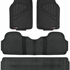 Discount ???? 3-Row Heavy Duty Rubber Floor Mats & Liners For Car SUV Van, Front 2nd & 3rd Row Durable Polymerized Latex Full Interior Protection, Extra-High Ridgeline Design, Black ???? -Car Seat Covers shop 51qojCEI0ZL. AC