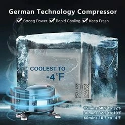 Flash Sale ???? KEED BING Portable Refrigerator 42Qt, Dual Zone 12v Car Refrigerator, Carbon Steel Shell Car Freezer, Compressor Cooler For Car Truck Vehicle RV Boat Outdoor & Home Use(-4℉-68℉) ????