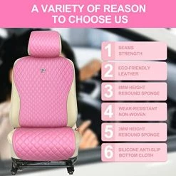 New ???? Tallew Pink Car Accessories Set Car Seat Covers Full Set Steering Wheel Cover Headrest Cover Center Console Pad Cup Cup Holders Seat Belt Pads Gear Cover For ???? Women Girl Car Interior Decor (Front Set) ???? 14 New ???? Tallew Pink Car Accessories Set Car Seat Covers Full Set Steering Wheel Cover Headrest Cover Center Console Pad Cup Cup Holders Seat Belt Pads Gear Cover For ???? Women Girl Car Interior Decor (Front Set) ???? -Car Seat Covers shop 51r9hbwF1KL