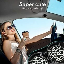 Budget ???? 2PCS Bling Cow Print Car Accessories For ???? Women, Universal Auto Cute Anti Slip Cup Holder Insert Coaster ⭐ 9 Budget ???? 2PCS Bling Cow Print Car Accessories For ???? Women, Universal Auto Cute Anti Slip Cup Holder Insert Coaster ⭐ -Car Seat Covers shop 51reWsev7LL
