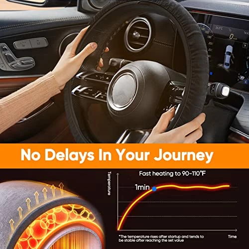 Best reviews of ✨ Heated-Car-Steering-Wheel-Cover-12V Ultra-Comfortable-Steering-Wheel-Heated-Protect-Cover Standard-14.5-15.5-inches-Outer--Diameter Premium-Quality-and-Warm Original ???? 4 Best reviews of ✨ Heated-Car-Steering-Wheel-Cover-12V Ultra-Comfortable-Steering-Wheel-Heated-Protect-Cover Standard-14.5-15.5-inches-Outer--Diameter Premium-Quality-and-Warm Original ???? - Image 2