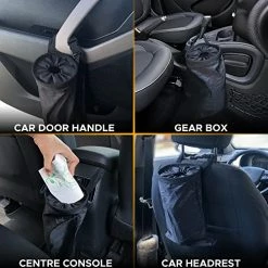 Cheapest ???? Car Trash Can (2 Pack) | Car Trash Bag Hanging With Elastic Opening & Easy Mount | Auto Garbage Can With Waterproof Oxford Material | Car Can Accessories For Home , Traveling & Outd ???? -Car Seat Covers shop 51s4UDD9Z0L