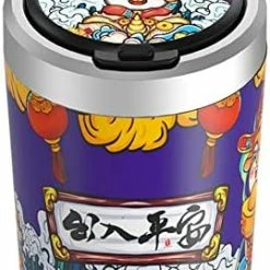 Outlet ???? Creative Printing Car Ashtray With Lid And LED Indicator Detachable Portable Ashtray Multifunctional Smokeless Ashtray For Vehicles Cup Holder Car Accessories Or Home Office Bedroom Use Blue ???? -Car Seat Covers shop 51sFTjh6NYL. AC