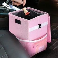 Best Pirce ???? Amgool Hanging Car Trash Can With Lid 3 Gallons Large Capacity Leakproof Bag With Storage Pockets Waterproof Black Litter Garbage Bag Foldable Organizer For Automotive Home Camping ✨ -Car Seat Covers shop 51sOYIUFtZL