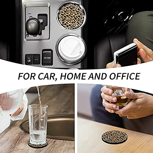 Coupon ???? 2.75" Car Cup Holder Coaster Car Coasters Leopard Print Bling Car Cup Holder Insert Coasters Bling Car Accessories Rhinestone Anti Slip Insert Coaster Suitable For Most Cars Gifts - 2PCS ???? 7 Coupon ???? 2.75" Car Cup Holder Coaster Car Coasters Leopard Print Bling Car Cup Holder Insert Coasters Bling Car Accessories Rhinestone Anti Slip Insert Coaster Suitable For Most Cars Gifts - 2PCS ???? - Image 5
