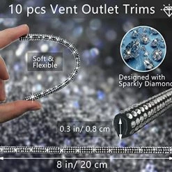 Promo ✔️ 30 Pack Bling Car Accessories Set, Bling Steering Wheel Cover ???? Women Universal Fit 15 Inch, Bling Car Vent Outlet Trims, Bling Armrest Cover, Bling Seat Belt Covers, Bling USB Charger (White) ???? -Car Seat Covers shop 51uQKg67qLL