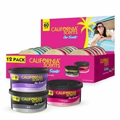 Wholesale ???? Air Freshener And Odor Neutralizer By California Scents, Set Of 12 Spillproof Cans For Home And Car, Assorted Scents, 1.5 Oz Each (Packaging May Vary) ????