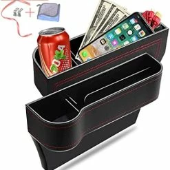 Best Sale ⭐ Jiaji Car Seat Gap Filler Organizer, 2 Pack Multifunctional Car Seat Organizer, Auto Console Side Storage Box With Cup Holders 2 Seat Hooks For Drink, Car Organizer Front Seat For Holding Phone, ???? Sunglasses New Version ???? -Car Seat Covers shop 51vBgFhRvRL. AC