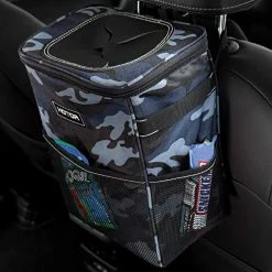 Best Sale ⌛ Car Trash Can With Lid And Storage Pockets, 100% Leak-Proof Car Organizer, Waterproof Car Garbage Can, Multipurpose Trash Bin For Car - Black ???? -Car Seat Covers shop 51vWQcgio0L
