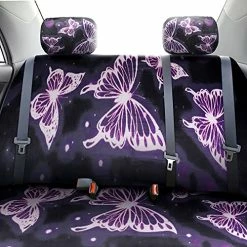 Hot Sale ???? Frienda 22 Pieces Butterfly Car Seat Covers,Butterfly Car Accessories Set Steering Wheel Cover Center Console Armrest Pad Headrest Seat Belt Cover Handbrake Gear Cover Keychain For Cars SUV (Purple) ???? -Car Seat Covers shop 51viOxGnZbL