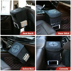 Best Pirce ???? Amgool Hanging Car Trash Can With Lid 3 Gallons Large Capacity Leakproof Bag With Storage Pockets Waterproof Black Litter Garbage Bag Foldable Organizer For Automotive Home Camping ✨ -Car Seat Covers shop 51vrirecGSL