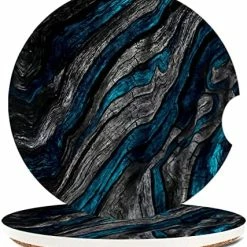 Best reviews of ❤️ Absorbent Car Coasters 2 Pack For ???? Women/Men,Cow Hide Car Coaster For Drinks,Ceramic Stone Car Cup Holder With A Finger Notch,Farm Animal Brown Cowhide Skin Print Cow ???? -Car Seat Covers shop 51w9w7EO cL. AC