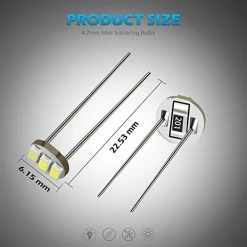 Top 10 ???? 20Pcs 4.7mm-12v Car White Mini Bulbs Lamps Indicator Cluster Speedometer Backlight Lighting ✔️ -Car Seat Covers shop 51wFi0SvONL