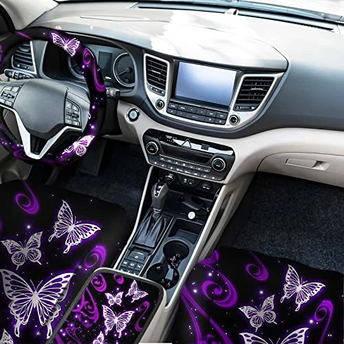 Buy ???? Frienda 10 PCS Car Seat Covers For ???? Women Butterfly Car Accessories Car Interior Seat Covers With Steering Wheel Cover, Wrist Strap, Car Coasters, Armrest Pad, Shoulder Pad, Key Chain Bright Style ???? 8 Buy ???? Frienda 10 PCS Car Seat Covers For ???? Women Butterfly Car Accessories Car Interior Seat Covers With Steering Wheel Cover, Wrist Strap, Car Coasters, Armrest Pad, Shoulder Pad, Key Chain Bright Style ???? - Image 6