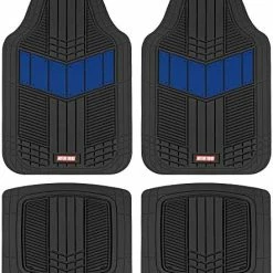 Promo ???? DualFlex Two-Tone Sport Design All-Weather Rubber Floor Mats For Car, Truck, Van & SUV - Waterproof Front & Rear Liners With Drainage Channels Blu ???? 19 Promo ???? DualFlex Two-Tone Sport Design All-Weather Rubber Floor Mats For Car, Truck, Van & SUV - Waterproof Front & Rear Liners With Drainage Channels Blu ???? -Car Seat Covers shop 51x47xkt54L. AC