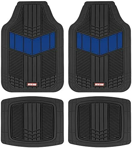 Promo ???? DualFlex Two-Tone Sport Design All-Weather Rubber Floor Mats For Car, Truck, Van & SUV - Waterproof Front & Rear Liners With Drainage Channels Blu ???? 10 Promo ???? DualFlex Two-Tone Sport Design All-Weather Rubber Floor Mats For Car, Truck, Van & SUV - Waterproof Front & Rear Liners With Drainage Channels Blu ???? - Image 8