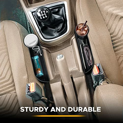 Best Sale ???? Car Seat Gap Filler Cup Holder With Bonus Headrest Hook | Car Front Seat Organizer | Storage Box In Between Seats Organizer | Seat Pocket For Wallet & Keys | Car Interior Seat Gap Accessories ???? 3 Best Sale ???? Car Seat Gap Filler Cup Holder With Bonus Headrest Hook | Car Front Seat Organizer | Storage Box In Between Seats Organizer | Seat Pocket For Wallet & Keys | Car Interior Seat Gap Accessories ????