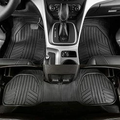 New ???? 3-Piece All-Weather Protection Heavy Duty Rubber Floor Mats For Cars, SUVs, And Trucks,Black, Trim To Fit ✨ 15 New ???? 3-Piece All-Weather Protection Heavy Duty Rubber Floor Mats For Cars, SUVs, And Trucks,Black, Trim To Fit ✨ -Car Seat Covers shop 51x8jeamUHL