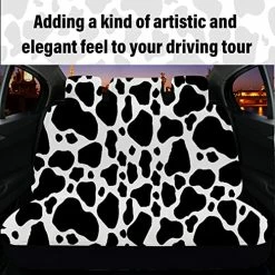 Brand new ???? 15 PCS Cow Print Car Seat Cover Set,Steering Wheel Cover Center Console Armrest Pad Headrest Seat Belt Cover Handbrake Gear Cover Keychain Coasters Full Set Cow Print For Car SUV ???? -Car Seat Covers shop 51xWW5pvdZL