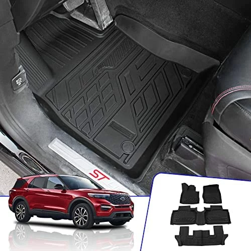 Best Pirce ???? Fit 2020-2023 Ford Explorer Cargo Liner TPE Seat Back Mat Rear Trunk Mat For 6&7 Passenger 2022 Explorer Accessories (Trunk Mats With Backrest Mat) ???? 7 Best Pirce ???? Fit 2020-2023 Ford Explorer Cargo Liner TPE Seat Back Mat Rear Trunk Mat For 6&7 Passenger 2022 Explorer Accessories (Trunk Mats With Backrest Mat) ???? - Image 5
