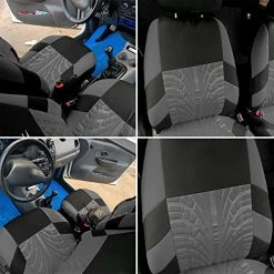 Outlet ✔️ 2PCS Car Seat Covers For Front Seats, Breathable Waterproof Polyester Split Automotive Cushion Cover, Vehicle Seat Protectors Driver Interior Accessories Universal For Most Cars, Trucks, SUV (Gray) ???? 17 Outlet ✔️ 2PCS Car Seat Covers For Front Seats, Breathable Waterproof Polyester Split Automotive Cushion Cover, Vehicle Seat Protectors Driver Interior Accessories Universal For Most Cars, Trucks, SUV (Gray) ???? -Car Seat Covers shop 51y03VYkgqL